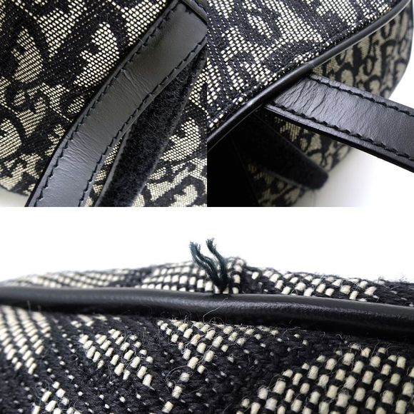 Christian Dior Double Saddle Bag Trotter Black Gray - Picture 4 of 9